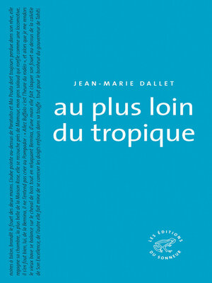 cover image of Au plus loin du tropique
